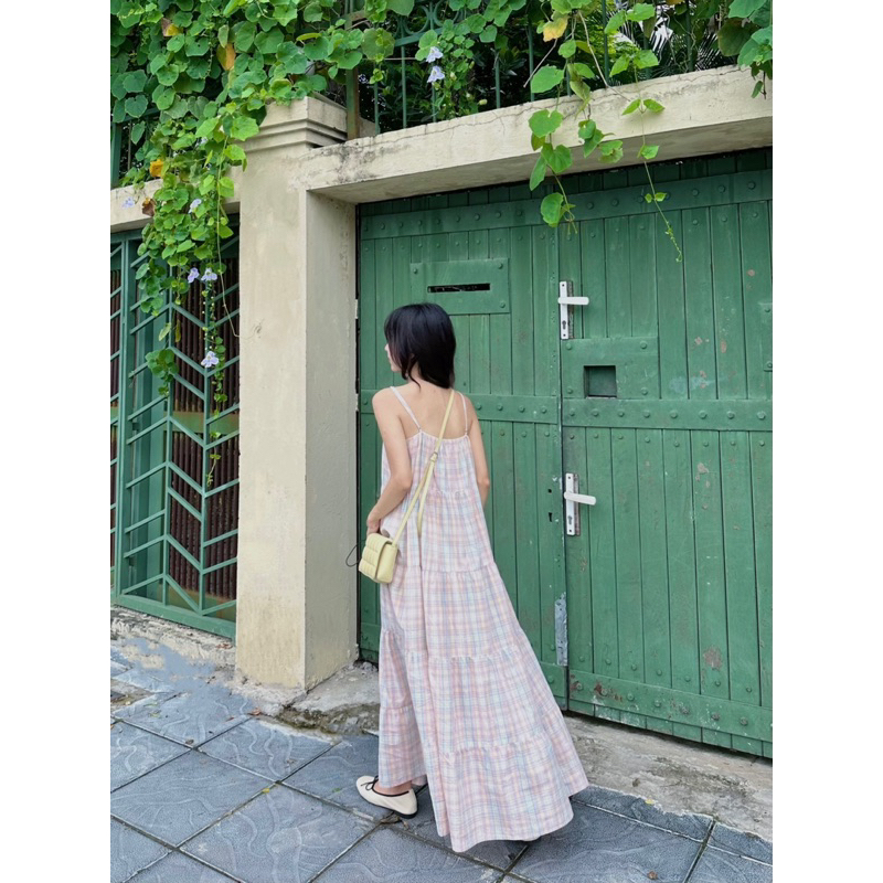 ĐẦM CARO MÀU KẸO NGỌT DÁNG XOÈ