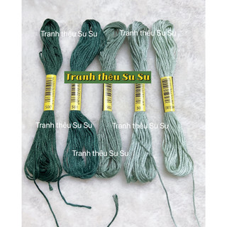 Chỉ cotton thêu tranh chữ thập mã chỉ từ 500 đến 598
