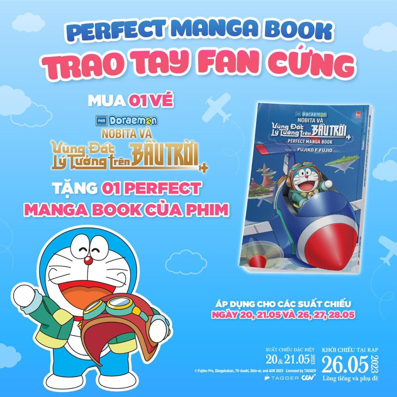 MANGA DORAEMON 2023 MOVIE 42 NOBITA VÀ VÙNG ĐẤT LÝ TƯỞNG TRÊN BẦU TRỜI MỚI 100%