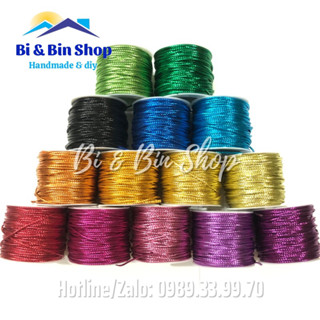 Cuộn 25m Dây Kim Tuyến Sợi Nhỏ 0.8mm Dùng Treo Thẻ Tag, Gói Quà, Trang Trí Giáng Sinh