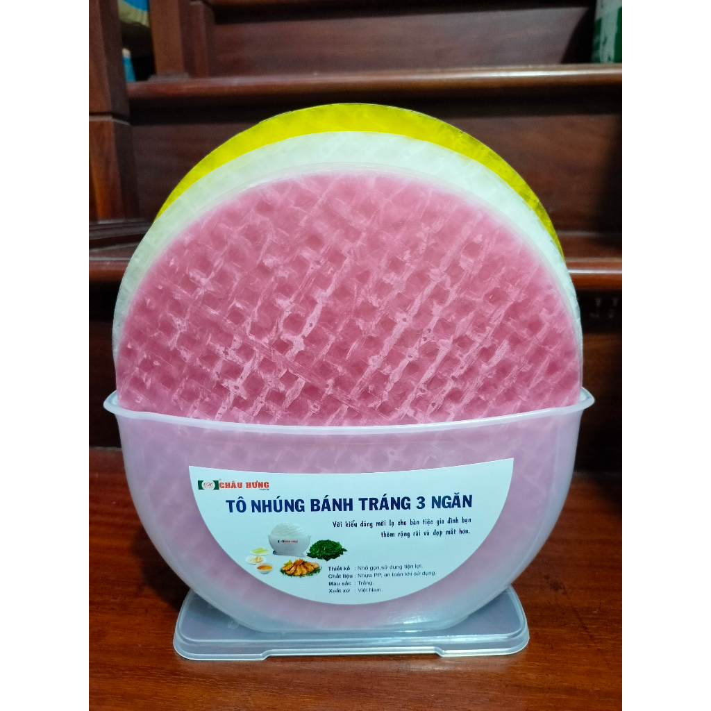 Tô Nhúng Bánh/ khay nhúng bánh tráng 3 Ngăn cuốn gỏi ăn liền
