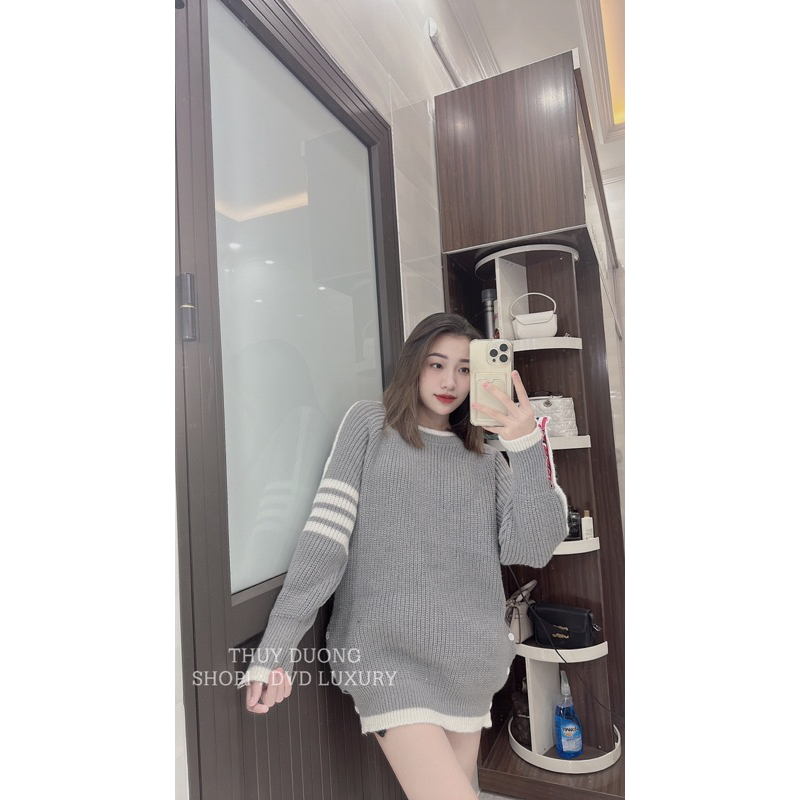 Áo len thom xám QC