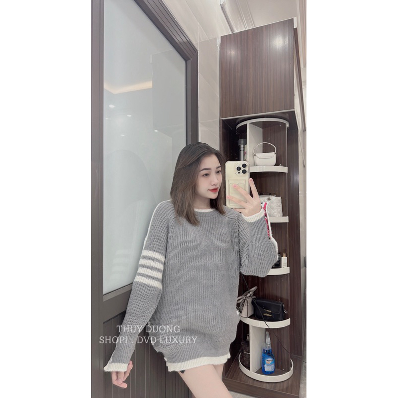 Áo len thom xám QC
