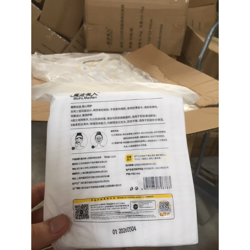 Bông tẩy trang 222 miếng 1 gói