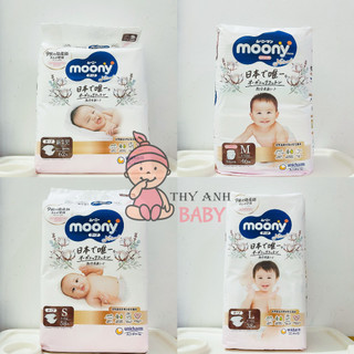 Bỉm Moony Natural Nội Địa Chính Hãng - Bỉm Moony Dán/Quần Đủ Size NB62/S58/M48/L36/XL32