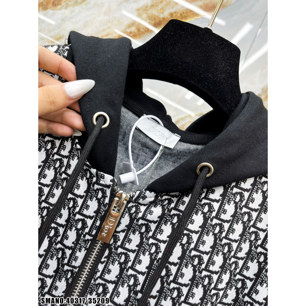 🔥Hot🔥Áo khoác DI.0R có mũ thời trang khoá kéo cao cấp Nam Nữ Hot Trend 2023