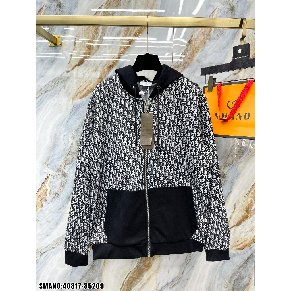 🔥Hot🔥Áo khoác DI.0R có mũ thời trang khoá kéo cao cấp Nam Nữ Hot Trend 2023