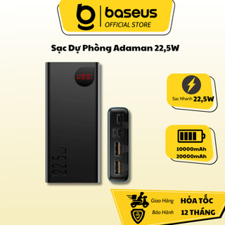 Pin Sạc Dự Phòng 22,5w  Baseus  Adaman Metal Digital Display Quick Charge Tinh Tế Sang Trọng 20000mah 10000mah 30000mah