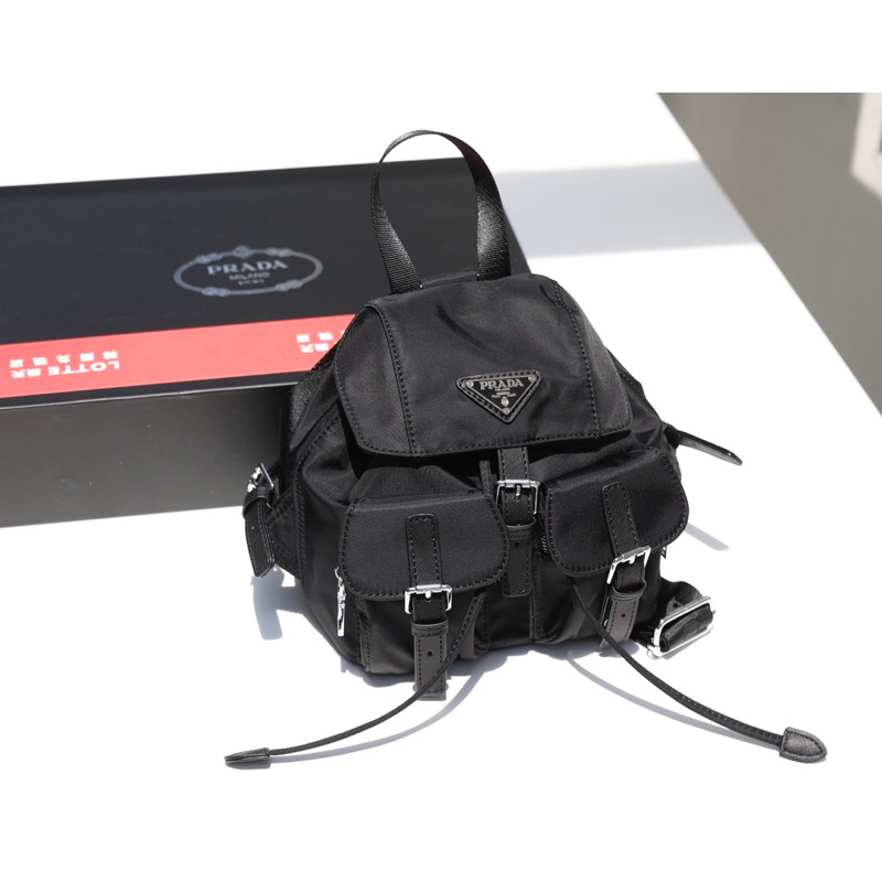 Balo nữ ba mắt Phrada size nhỏ xinh du lịch 20x22fullbox nam châm nguyên seal vải dù W188-22