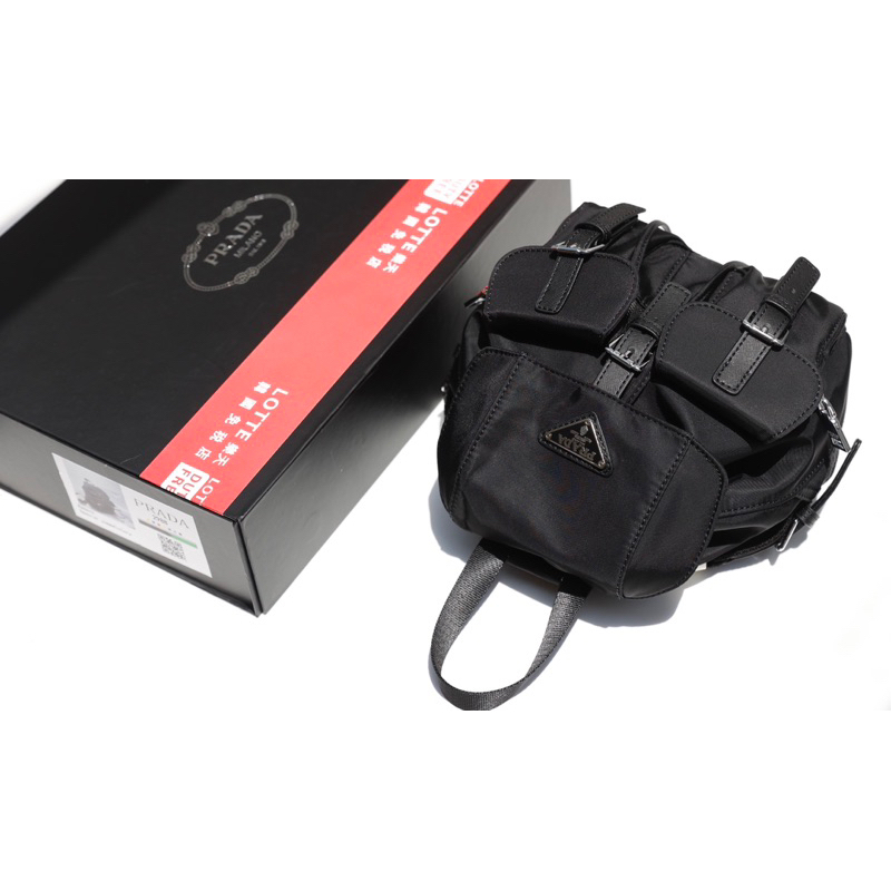 Balo nữ ba mắt Phrada size nhỏ xinh du lịch 20x22fullbox nam châm nguyên seal vải dù W188-22