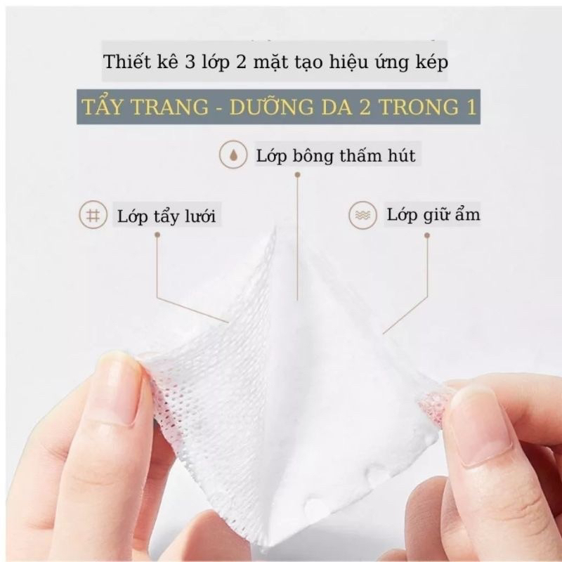 Bông tẩy trang làm sạch sâu hơn khăn, các loại da đều dùng được