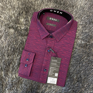 OWEN - Áo Sơ mi dài tay Owen Slimfit màu đỏ đô 80830