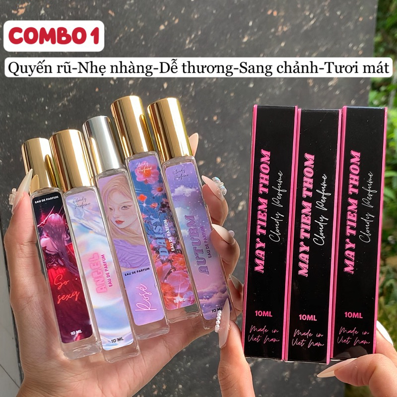 COMBO 5 CHAI TINH DẦU NƯỚC HOA LƯU HƯƠNG 8-12 tiếng 10ML