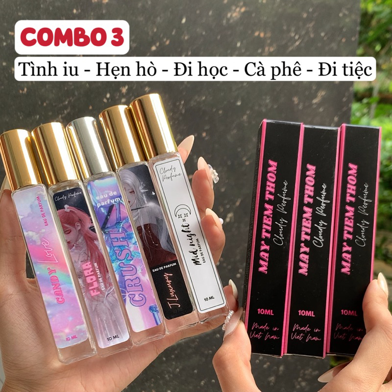 COMBO 5 CHAI TINH DẦU NƯỚC HOA LƯU HƯƠNG 8-12 tiếng 10ML