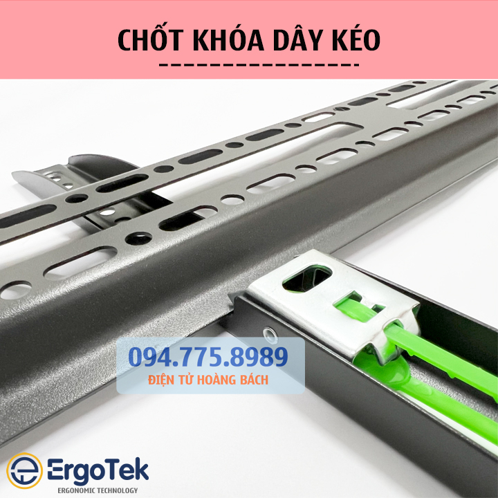 Giá treo tivi siêu mỏng 2.9 cm ErgoTek E93 40 - 75 Inch - Giá Treo TV cố định Sát Tường Phẳng
