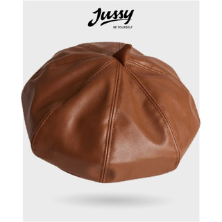 Mũ Nồi Da Trơn 8 Múi JBR12 Jussy Official Mũ Beret Quảng Châu Chất Da Pu Cao Cấp Đứng Form Có Dây Rút Thu To Nhỏ
