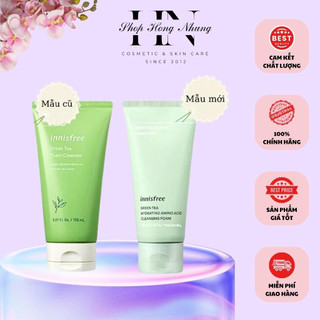 Sữa rửa mặt trà xanh INNISFREE green tea foam cleanser 150ml chính hãng Hàn Quốc SHOP HỒNG NHUNG