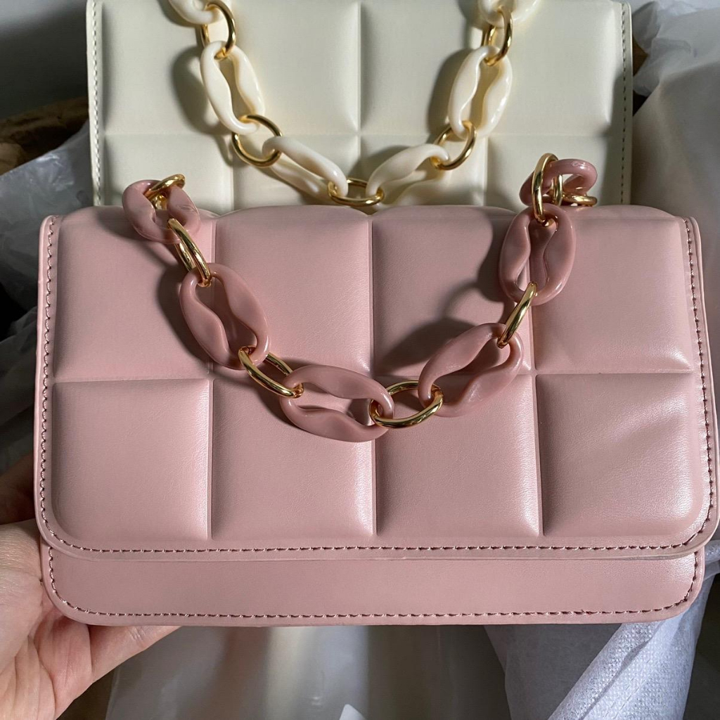 Túi Xách Nữ Đeo chéo, Đeo Vai Phối Dây Xích Sang Tinh Tế