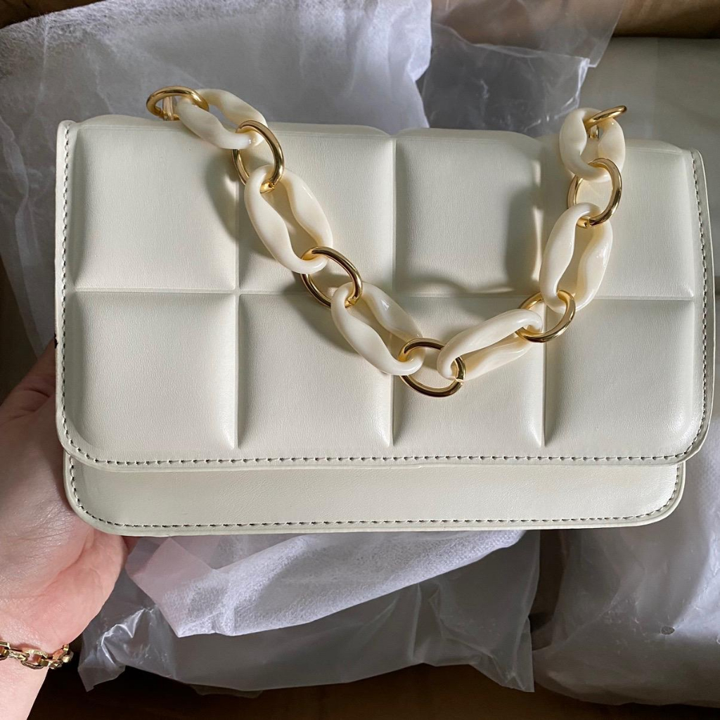 Túi Xách Nữ Đeo chéo, Đeo Vai Phối Dây Xích Sang Tinh Tế