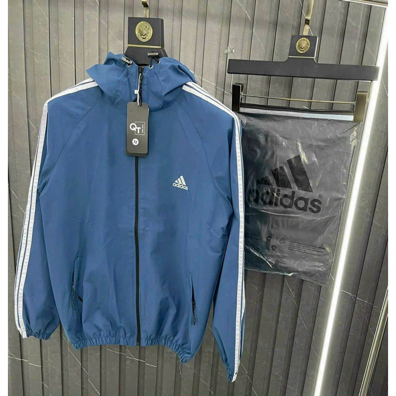 Áo Khoác Gió Phối Viền Kẻ Sọc 2 Lớp Dày Dặn A12