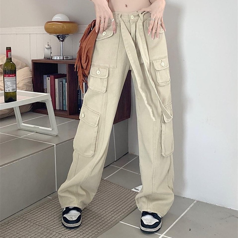 Set phối sẵn unisex,áo wash nâu Paint + quần dài túi hộp kaki