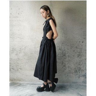 Váy poplin cotton hở eo Midnight