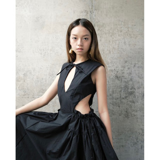 Váy poplin cotton hở eo Midnight