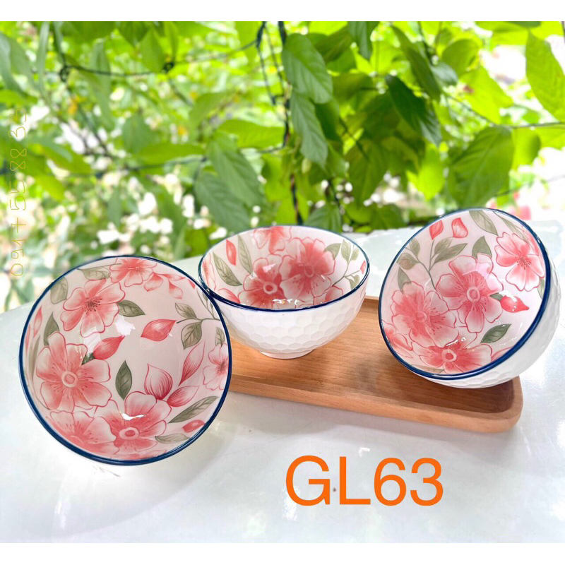 Combo 10 Chén Sứ 4.5 Hoa Văn Đường Kính 11.5cm