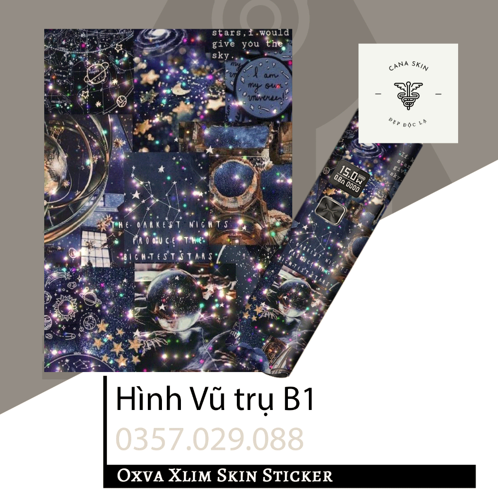 Miếng dán skin cana in hình Vũ trụ B3 Xlim V1 / Xlim V2 / xlim SE / favostix / Xlim Pro / feelin...