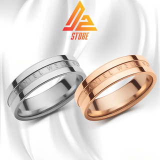 Nhẫn DW v3 Elan khắc tên theo yêu cầu cặp đôi thép không gỉ Titanium 316L