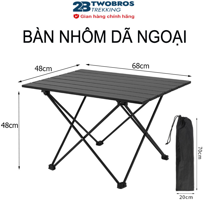 Bàn Nhôm Gấp Gọn Dã Ngoại CLS, bàn xếp, camping, cắm trại, du lịch tiện dụng - chính hãng TWOBROS