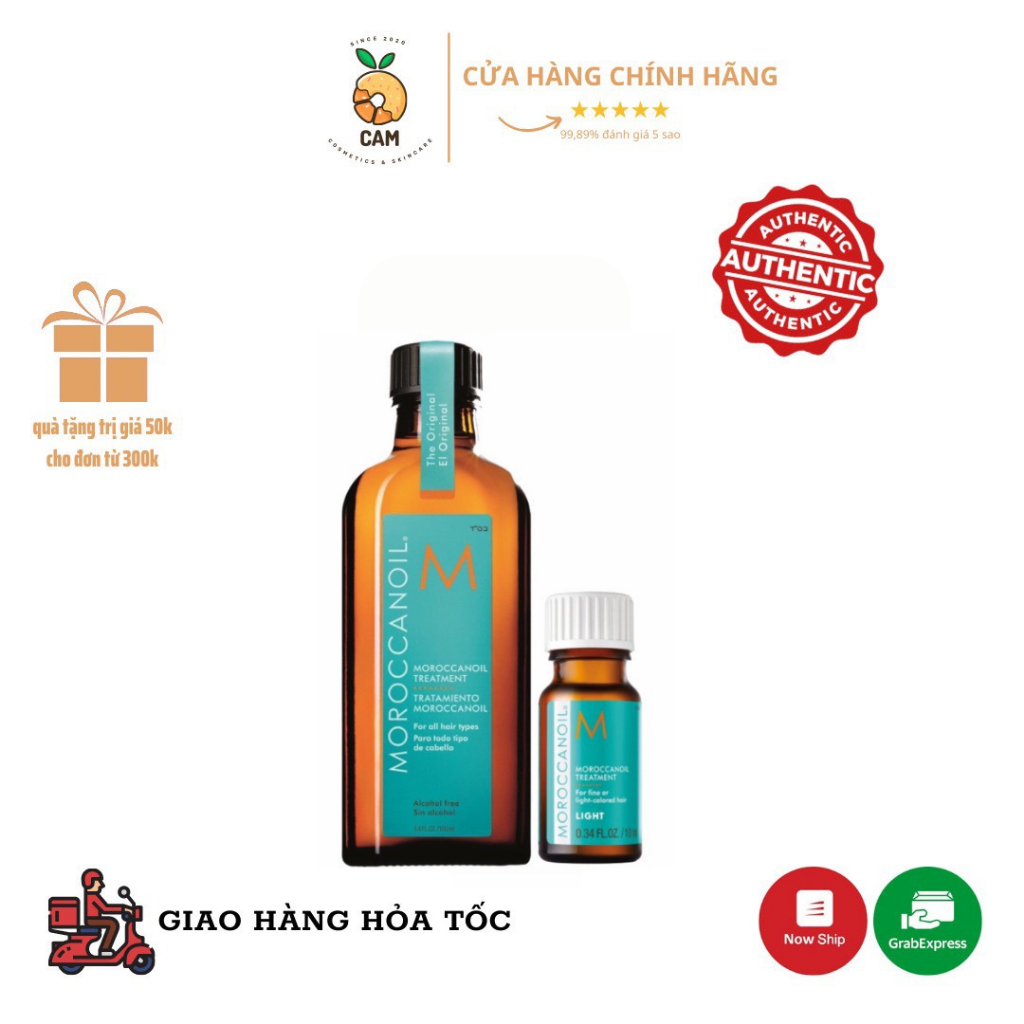 (Minisize 10ml) Dầu dưỡng phục hồi chăm sóc tóc khô xơ hư tổn Moroccanol Treatment Original
