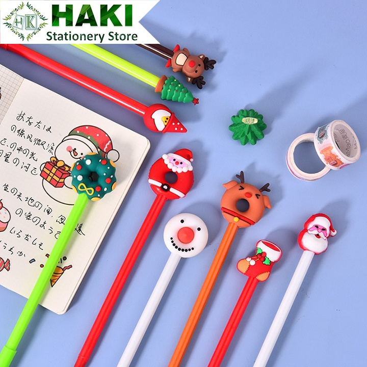 Bút Bi Nước Mực Gel Màu Đen Nhiều Mẫu Hoạt Hình Dễ Thương Cute - STBooks