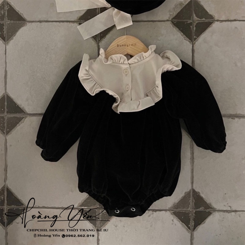 Set Suit Nhung Kèm Mũ Hàn Quốc Cho Bé Gái ChipChil