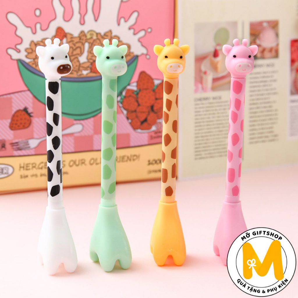 Bút hưu cao cổ viết gel đen dễ thương