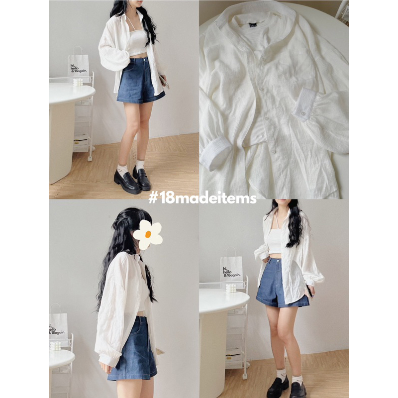 Áo sơ mi oversize Luna 18made ✿ 𝐁𝐲 𝐄𝐢𝐠𝐡𝐭𝐞𝐞𝐧 𝐀𝐠𝐚𝐢𝐧