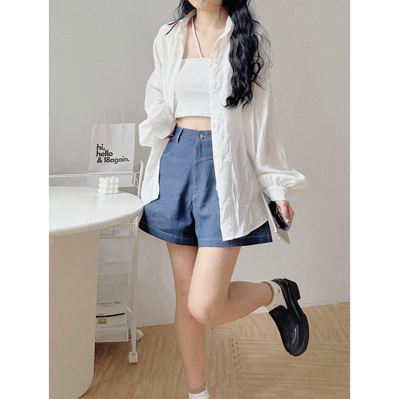 Áo sơ mi oversize Luna 18made ✿ 𝐁𝐲 𝐄𝐢𝐠𝐡𝐭𝐞𝐞𝐧 𝐀𝐠𝐚𝐢𝐧