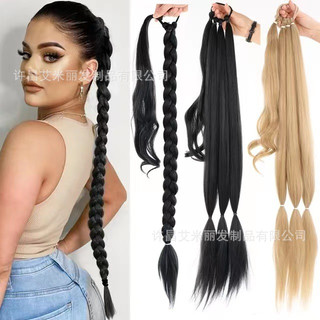 80cm tóc giả cột cao tết đuôi ngựa nhiều màu dáng dài tóc giả nữ đẹp 2023