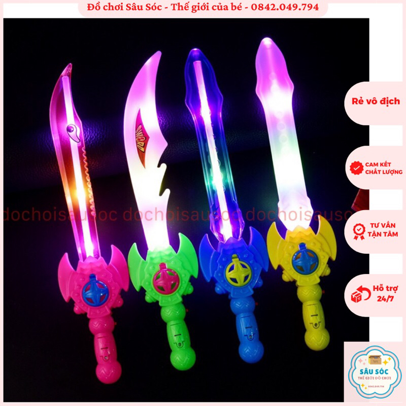 Kiếm Đồ Chơi Có Đèn Led Và Nhạc Màu Sắc Ngẫu Nhiên Cho Bé