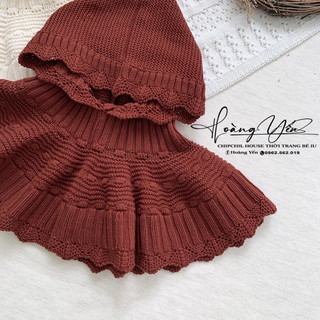 Áo Choàng Len Lửng Cho Bé Gái ChipChil