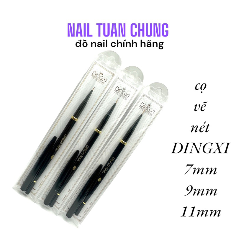 Cọ Vẽ Nét DINGXI Hàng Cao Cấp Size 7mm 9mm 11mm Làm Móng Nghệ Thuật