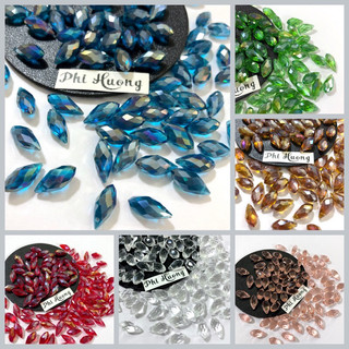 Gói 20 viên cườm phalê giọt nước cao cấp kích thước 6x12mm, làm trang sức trang trí