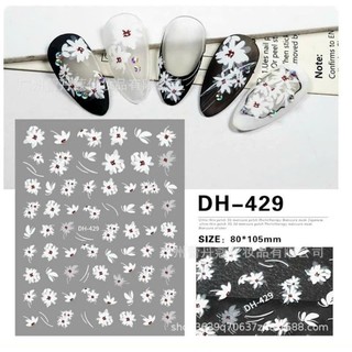 Sticker hoa lụa 3d dán móng mã DH429/ sticker dán móng hoa DH429