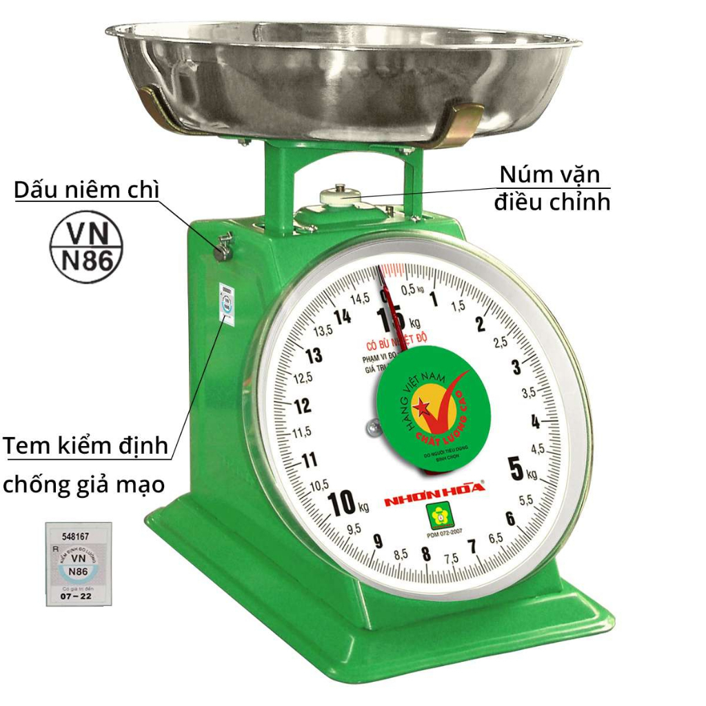 Cân Nhơn Hòa 4kg;12kg;15kg;20kg;30kg;60kg;100kg