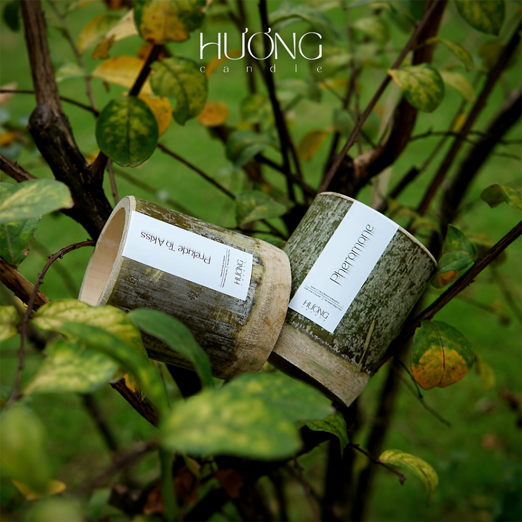 Nến thơm hương After The Rain - Nến thơm cốc tre, tinh dầu thiên nhiên giúp thư giãn, hỗ trợ giấc ngủ | HƯƠNG CANDLE