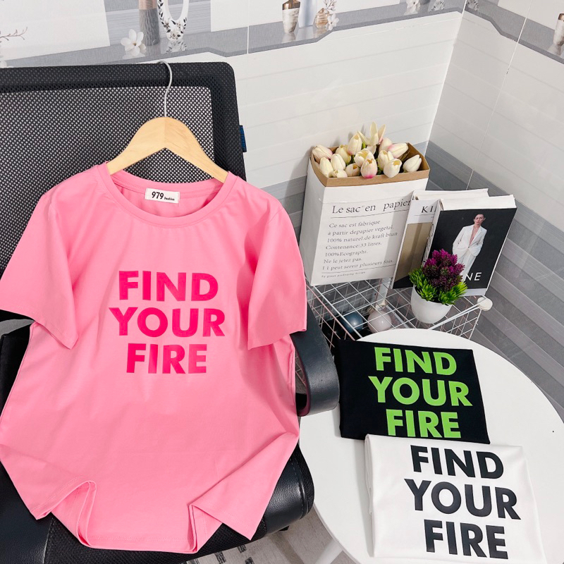 Áo thun thái nữ 979 cotton Find your fire
