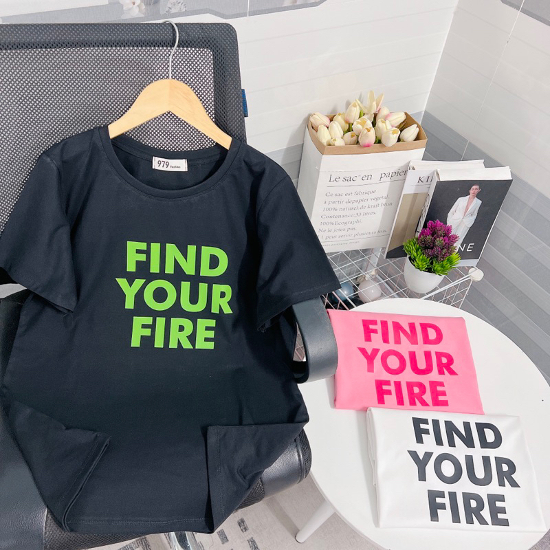 Áo thun thái nữ 979 cotton Find your fire