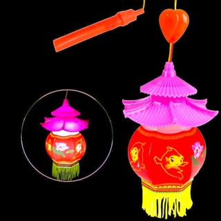 Lồng đèn trung thu mái đình, điện tử, có nhạc, quà trung thu đồ chơi cho bé