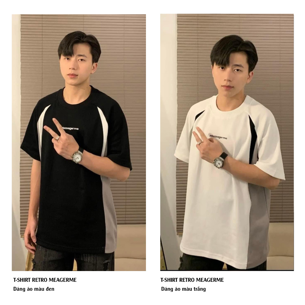 Áo Thun Local Brand Unisex, Áo Phông Retro Nam Nữ Oversize Meagerme Phong Cách Hàn Quốc TS031