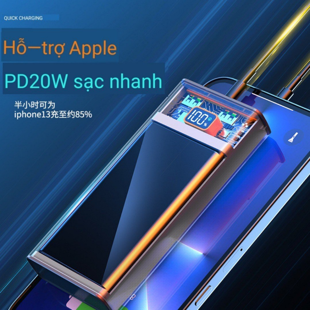 Box sạc nhanh 2 cell lipo 1260110 PD3.0, QC4.0 - 22,5W chưa có pin k36